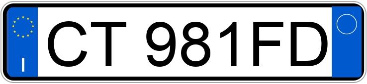 Numer rejestracyjny CT981FD posiada FIAT Panda 2a serie Numer rejestracyjny CT981FD posiada FIAT Panda 2a serie