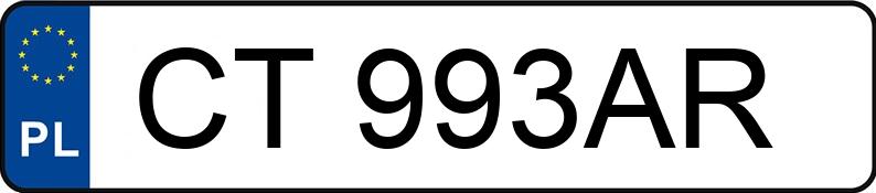 Numer rejestracyjny CT 993AR posiada BMW X3 2.0 D - CT993AR Numer rejestracyjny CT 993AR posiada BMW X3 2.0 D - CT993AR