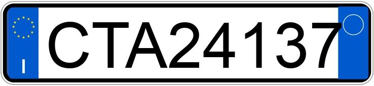 Numer rejestracyjny CTA24137 posiada FIAT Panda 1a serie