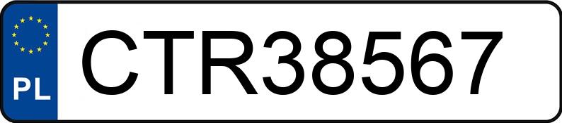 Numer rejestracyjny CTR 38567 posiada DODGE CHARGER - CTR38567