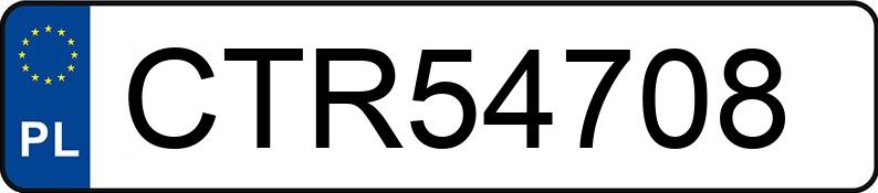 Numer rejestracyjny CTR 54708 posiada TOYOTA AVENSIS - CTR54708