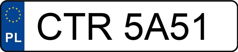 Numer rejestracyjny CTR 5A51 posiada VOLKSWAGEN GOLF - CTR5A51