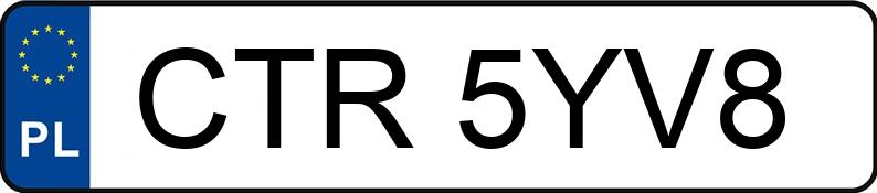 Skradziono pojazd o numerach rejestracyjnych CTR5YV8
