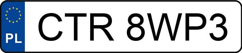 Numer rejestracyjny CTR 8WP3 posiada FORD Focus 1.0 EcoBoost MR`11 E5 Trend - CTR8WP3 Numer rejestracyjny CTR 8WP3 posiada FORD Focus 1.0 EcoBoost MR`11 E5 Trend - CTR8WP3