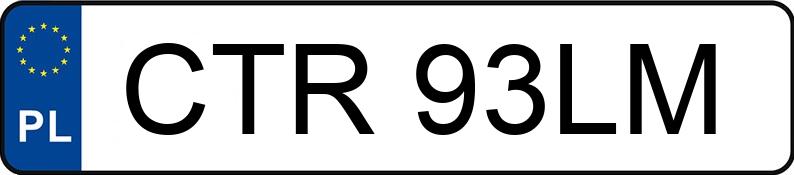 Numer rejestracyjny CTR 93LM posiada OPEL ASTRA 2.0 KAT - CTR93LM