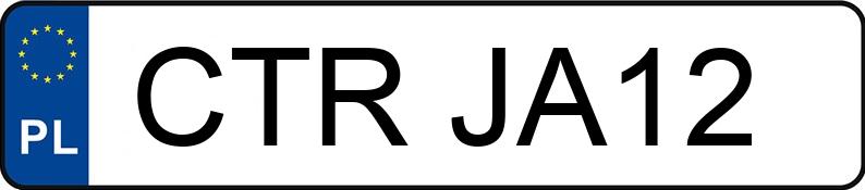 Numer rejestracyjny CTR JA12 posiada AUDI A6 - CTRJA12 Numer rejestracyjny CTR JA12 posiada AUDI A6 - CTRJA12