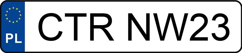 Numer rejestracyjny CTR NW23 posiada VOLKSWAGEN Golf III 1.8i Kat. MR`91 GT - CTRNW23