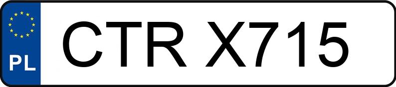 Numer rejestracyjny CTR X715 posiada FORD-NIEMCY SIERRA 18 - CTRX715