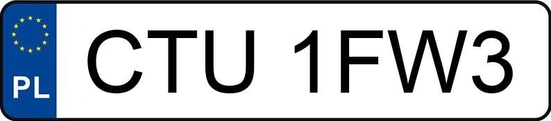 Numer rejestracyjny CTU 1FW3 posiada VOLVO V50 2.4 MR`04 E4 V50 2.4 MR`04 E4 - CTU1FW3