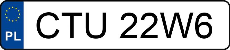 Numer rejestracyjny CTU 22W6 posiada AUDI A4 - CTU22W6
