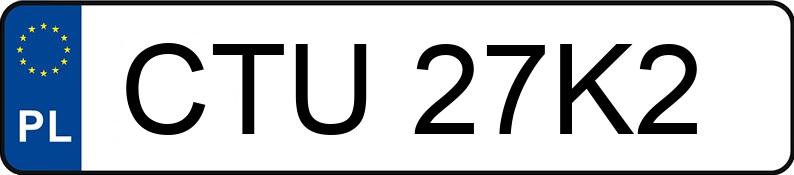 Numer rejestracyjny CTU 27K2 posiada VOLKSWAGEN PASSAT 1.9 TDI - CTU27K2