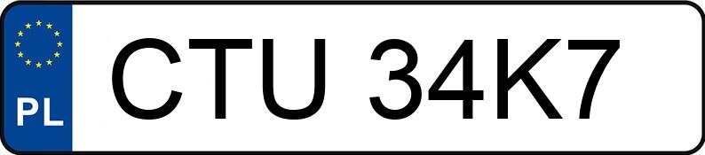 Numer rejestracyjny CTU 34K7 posiada SAAB 9-3 VECTOR - CTU34K7