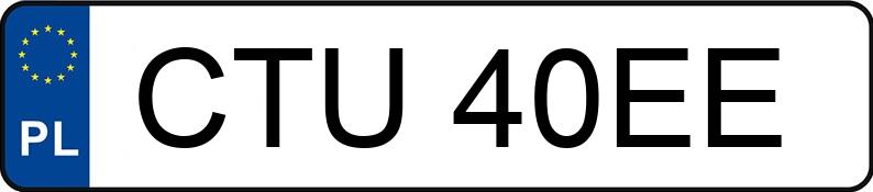 Die Registrierungsnummer CTU 40EE hat VOLKSWAGEN Golf III 1.4i Kat. MR`91 GT - CTU40EE
