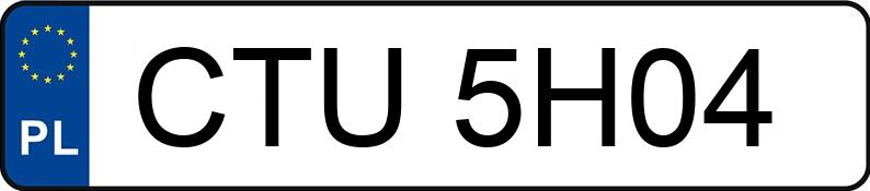 Numer rejestracyjny CTU 5H04 posiada MAZDA MPV 2.0 TD MR`03 E3 Comfort - CTU5H04