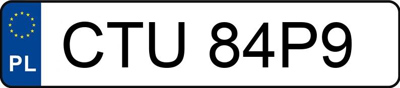 Numer rejestracyjny CTU 84P9 posiada TOYOTA AVENSIS - CTU84P9