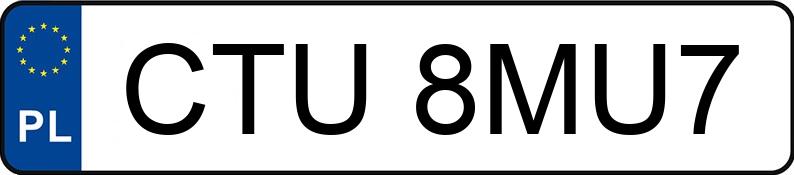 Numer rejestracyjny CTU 8MU7 posiada VOLKSWAGEN SHARAN - CTU8MU7