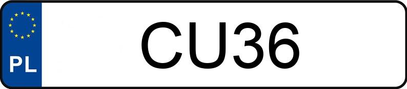 Numer rejestracyjny CU 36 posiada RAM 1500 - CU36