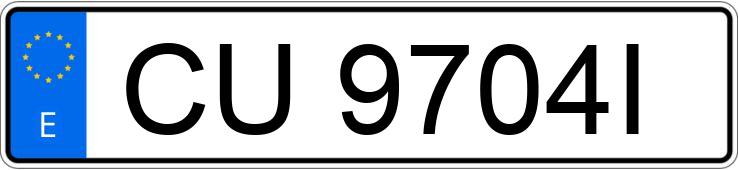 O número de registro CU9704I tem PEUGEOT 306