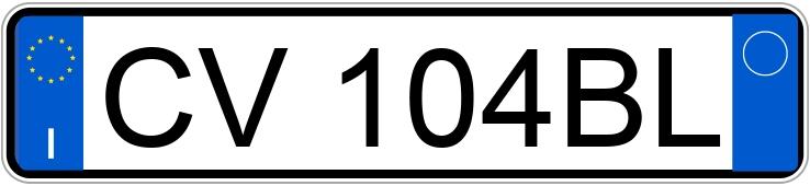 Numer rejestracyjny CV104BL posiada PEUGEOT 206