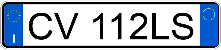 Numer rejestracyjny CV112LS posiada FIAT Punto 3a serie Numer rejestracyjny CV112LS posiada FIAT Punto 3a serie