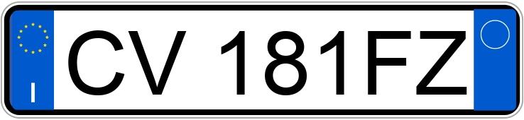 Numer rejestracyjny CV181FZ posiada FIAT Punto 3a serie Numer rejestracyjny CV181FZ posiada FIAT Punto 3a serie