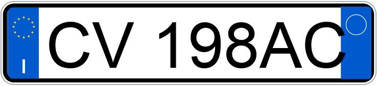 Numer rejestracyjny CV198AC posiada FIAT Panda 2a serie