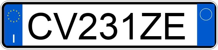 Numer rejestracyjny CV231ZE posiada VOLKSWAGEN Golf 5a serie