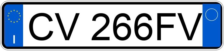 Numer rejestracyjny CV266FV posiada VOLKSWAGEN Golf 5a serie