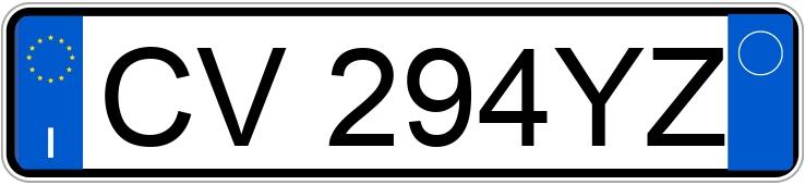 Numer rejestracyjny CV294YZ posiada ALFA ROMEO 156 2a serie