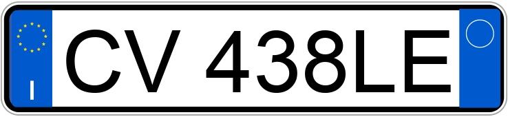 Numer rejestracyjny CV438LE posiada FIAT Panda 2a serie