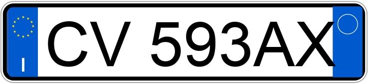 Numer rejestracyjny CV593AX posiada VOLKSWAGEN Golf 5a serie