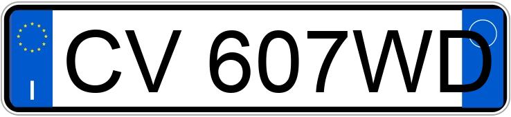 Numer rejestracyjny CV607WD posiada HONDA Jazz 1a serie 01-08