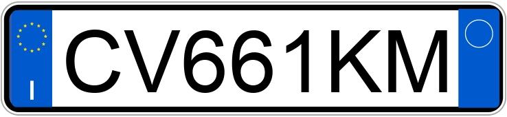 Numer rejestracyjny CV661KM posiada FIAT Punto 3a serie