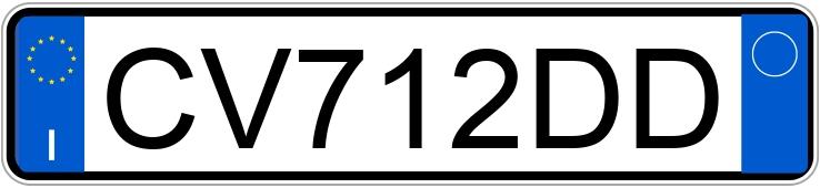 Numer rejestracyjny CV712DD posiada SMART fortwo 1a serie