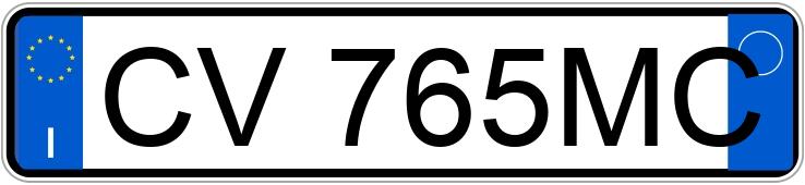 Numer rejestracyjny CV765MC posiada FIAT Panda 2a serie