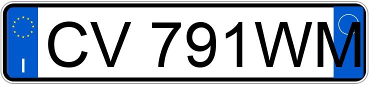 Numer rejestracyjny CV791WM posiada PEUGEOT 307