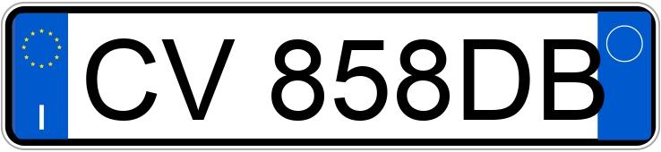 Numer rejestracyjny CV858DB posiada  