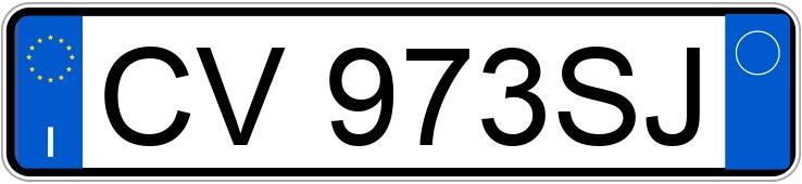 Numer rejestracyjny CV973SJ posiada BMW Serie 3