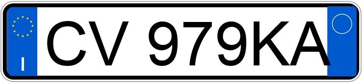 Numer rejestracyjny CV979KA posiada FIAT Panda 2a serie