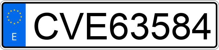 Numer rejestracyjny CVE63584 posiada Remolques 