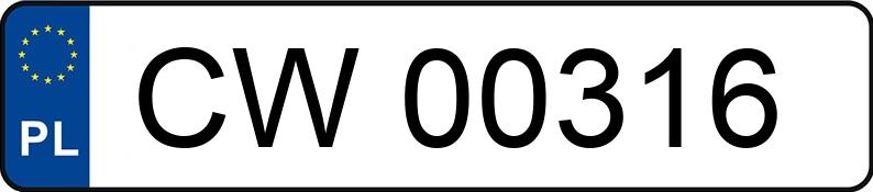 Numer rejestracyjny CW 00316 posiada RENAULT Clio II 1.2 MR`98 MTV - CW00316