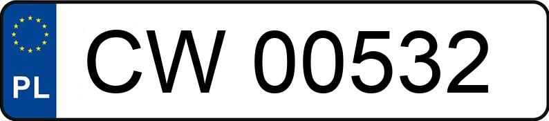 Numer rejestracyjny CW 00532 posiada DAEWOO / FSO Matiz 0.8 Kat. MR`98 Friend - CW00532