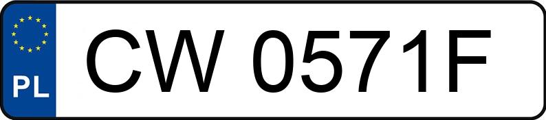 Pojazd o numerach CW0571F uczestniczył w wypadku