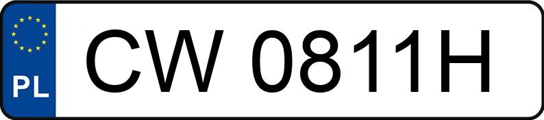 Numer rejestracyjny CW0811H posiada  