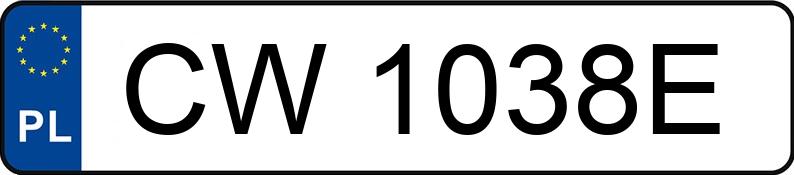 Numer rejestracyjny CW 1038E posiada TOYOTA RAV4 - CW1038E