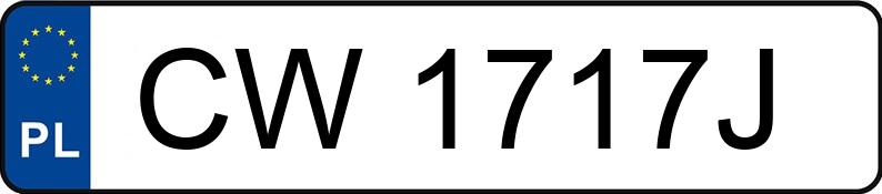 Numer rejestracyjny CW 1717J posiada MITSUBISHI OUTLANDER - CW1717J