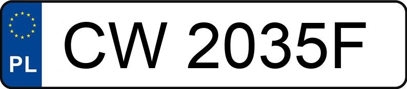 Numer rejestracyjny CW 2035F posiada TOYOTA YARIS - CW2035F