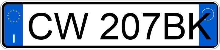 Numer rejestracyjny CW207BK posiada MERCEDES Classe C