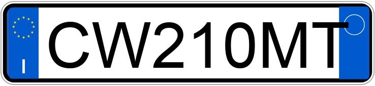 Numer rejestracyjny CW210MT posiada FIAT Punto 3a serie