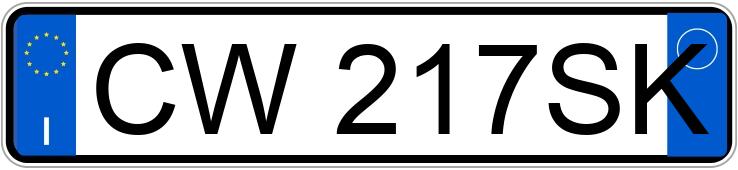 Numer rejestracyjny CW217SK posiada MINI Mini 2a serie
